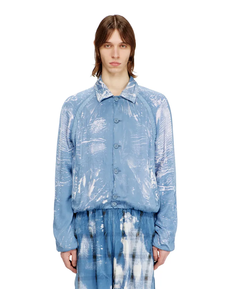 Diesel Jacke mit Hemdkragen und Röntgen-Effekt - Jacken - Herren - Blau Blau