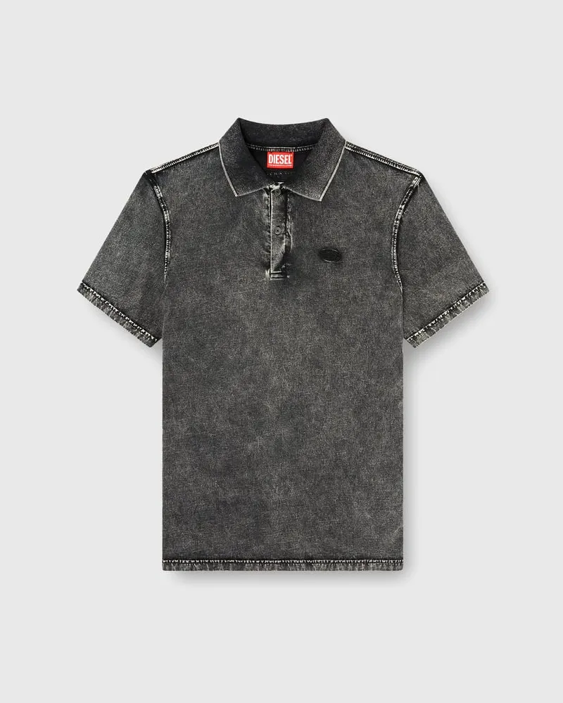 Diesel Polohemd aus Jersey mit Denim-Effekt - Polohemden - Herren - Grau Grau