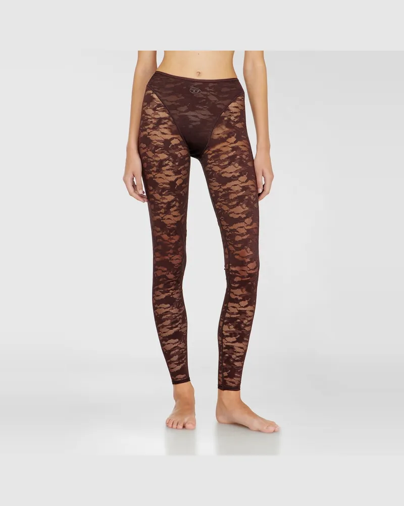 Diesel Leggings aus Nylon mit camouflage-Spitze - Hosen - Damen - Braun Braun