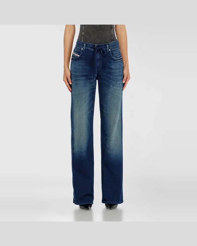 Diesel Regular Regular Waist 2071 D-Meel Joggjeans, Dunkelblau, Reißverschluss Blau