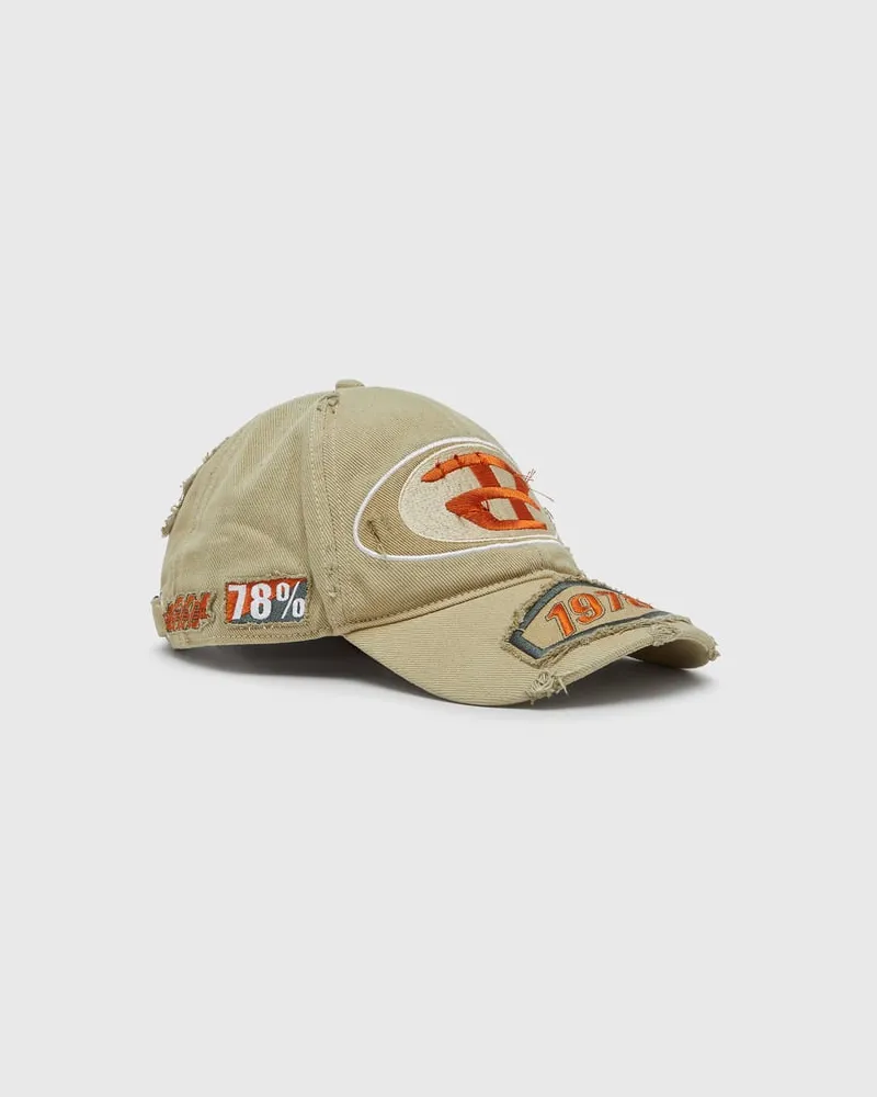 Diesel Basecap mit Strick-Aufnähern - Hüte - Unisex - Braun Braun