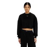 Crop-Top aus leichtem stretch scuba - Oberteile - Damen - Schwarz