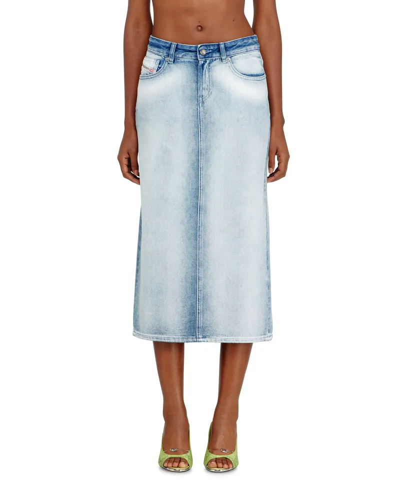 Diesel Rock aus mittel-hellem Skeleton-Denim - Röcke - Damen - Blau Blau