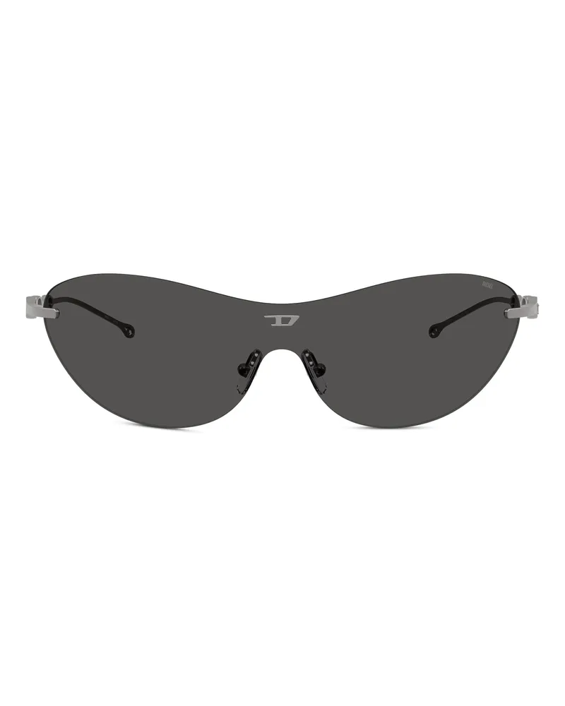 Diesel Ovale Sonnenbrille - Sonnenbrille - Unisex - Grau Grau