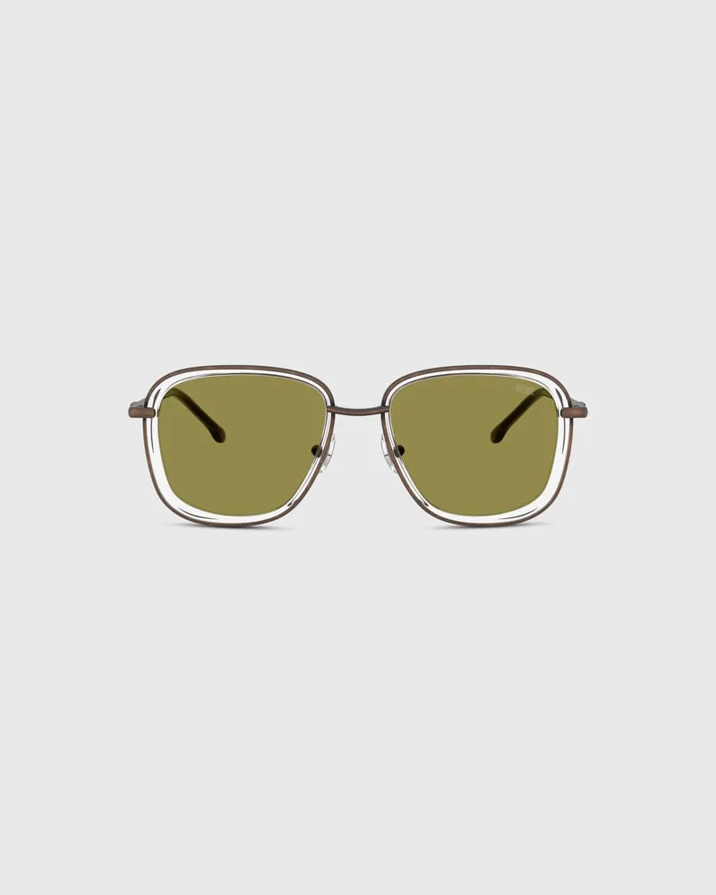 Diesel Quadratische Sonnenbrille - Sonnenbrille - Unisex - Grün Grün