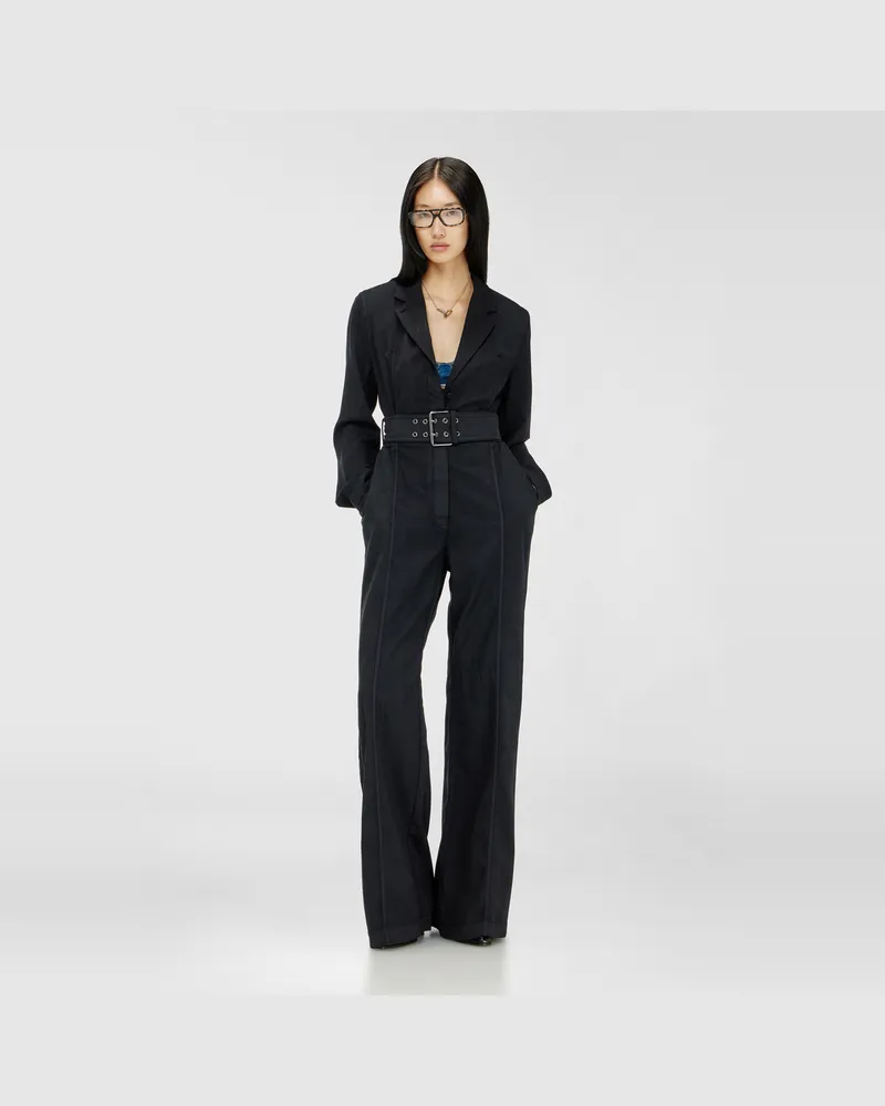 Diesel Blazer-Jumpsuit mit Gürtel aus stretch-wolle - Latzhosen - Damen - Schwarz Schwarz