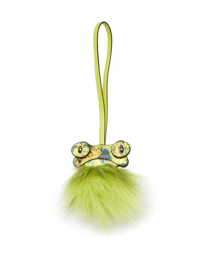 Diesel Frosch-Taschenanhänger mit flauschigem Schwanz - Charms und Schlüsselanhänger - Damen - Grün Grün