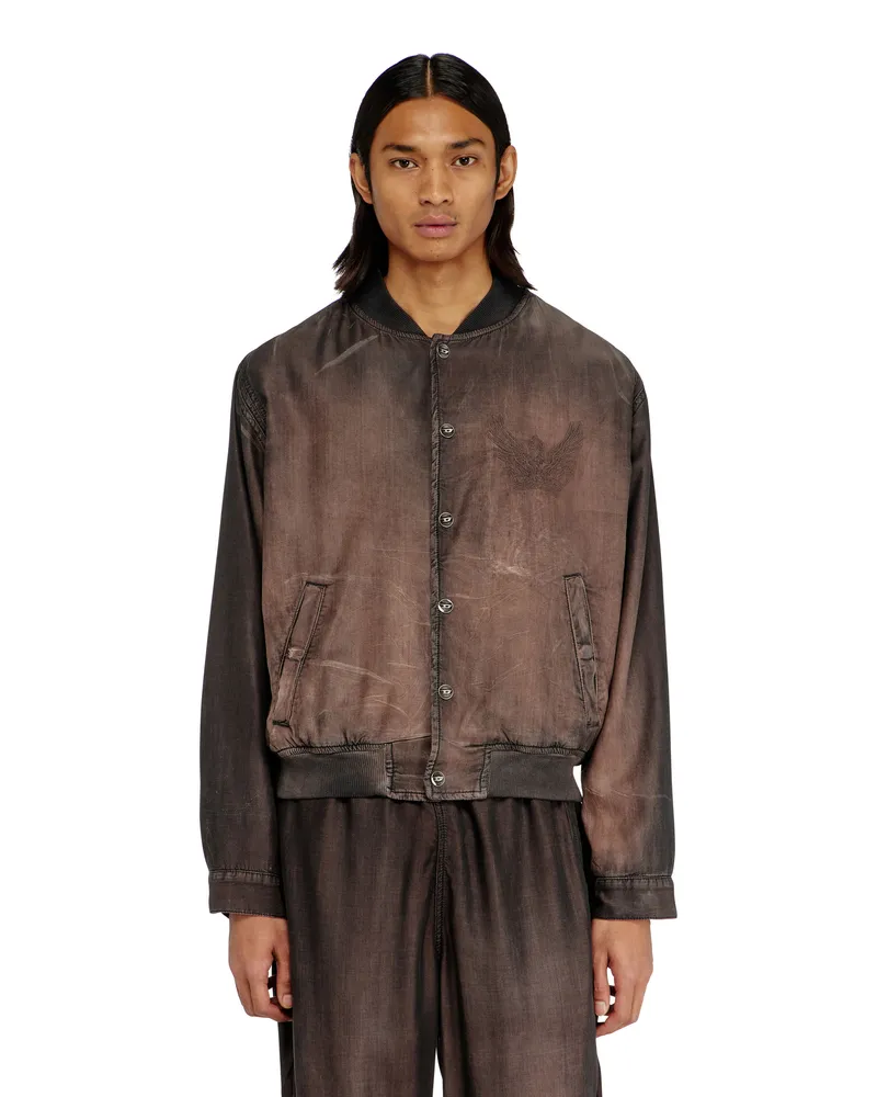 Diesel Bomberjacke aus fließendem, beschichtetem Denim - Denim jacken - Herren 