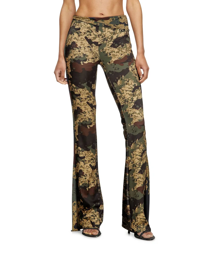 Diesel Jazz-Hose mit gemischten Camo-Prints - Hosen - Damen - Grün Grün