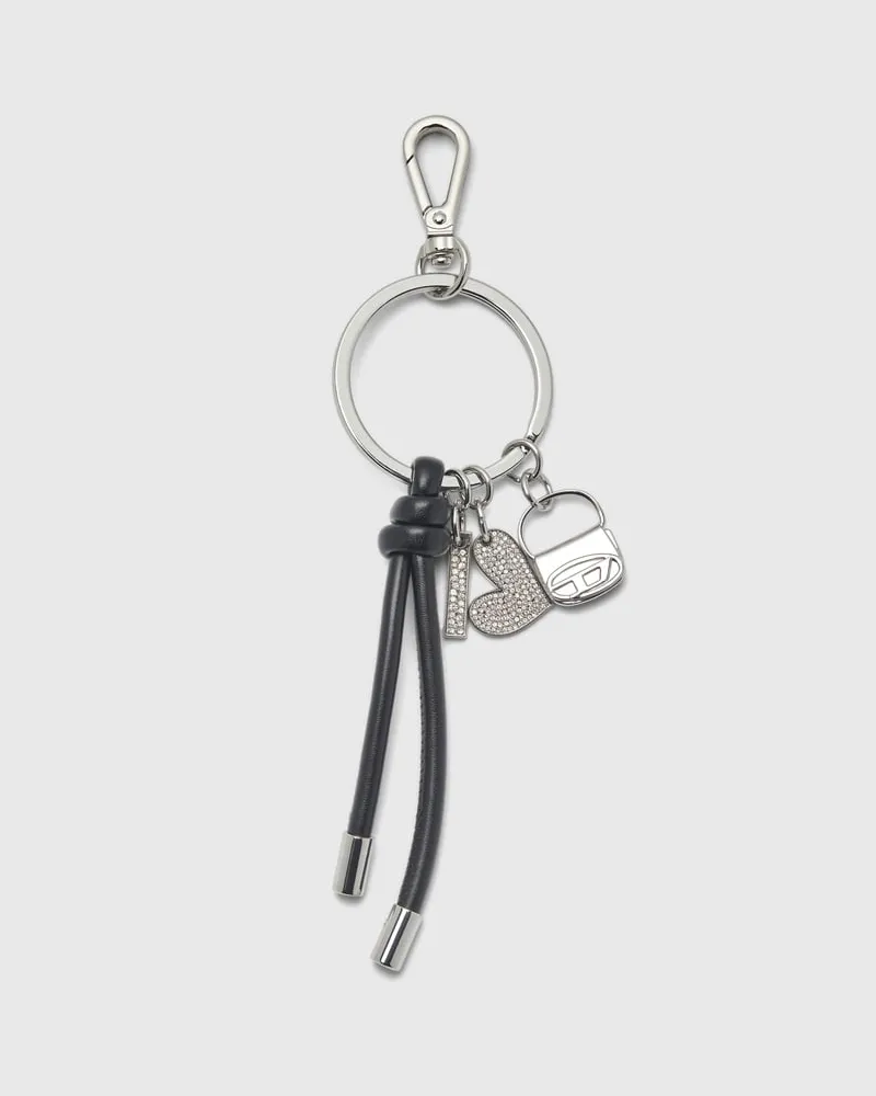 Diesel Schlüsselanhänger mit Herz- und Taschenanhängern - Charms und Schlüsselanhänger - Damen - Silber Silber
