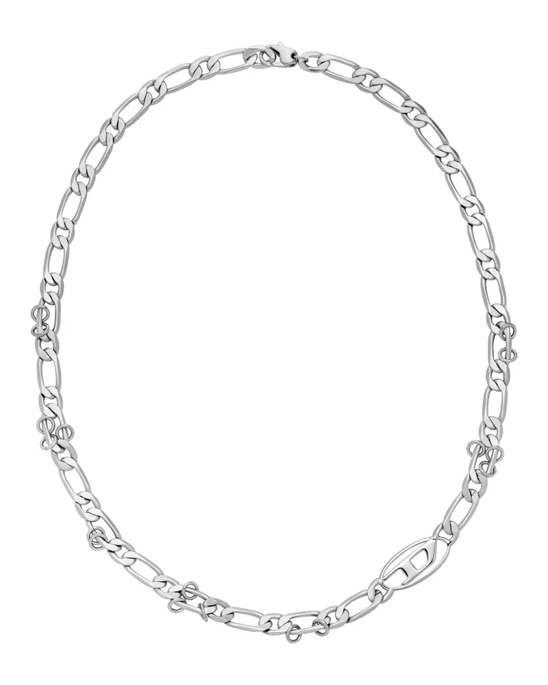 Diesel Halskette aus Edelstahl und Messing - Halsketten - Unisex - Silber Silber