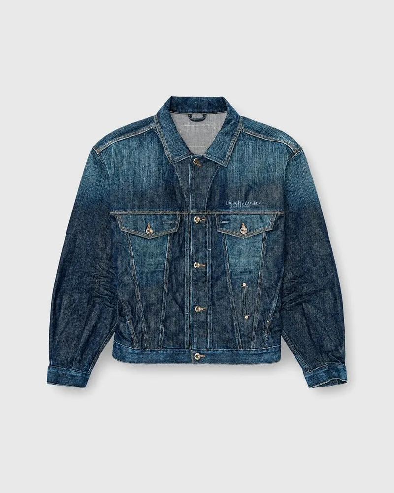 Diesel Trucker-Jacke aus selvedge denim - Denim jacken - Unisex - Blau Blau