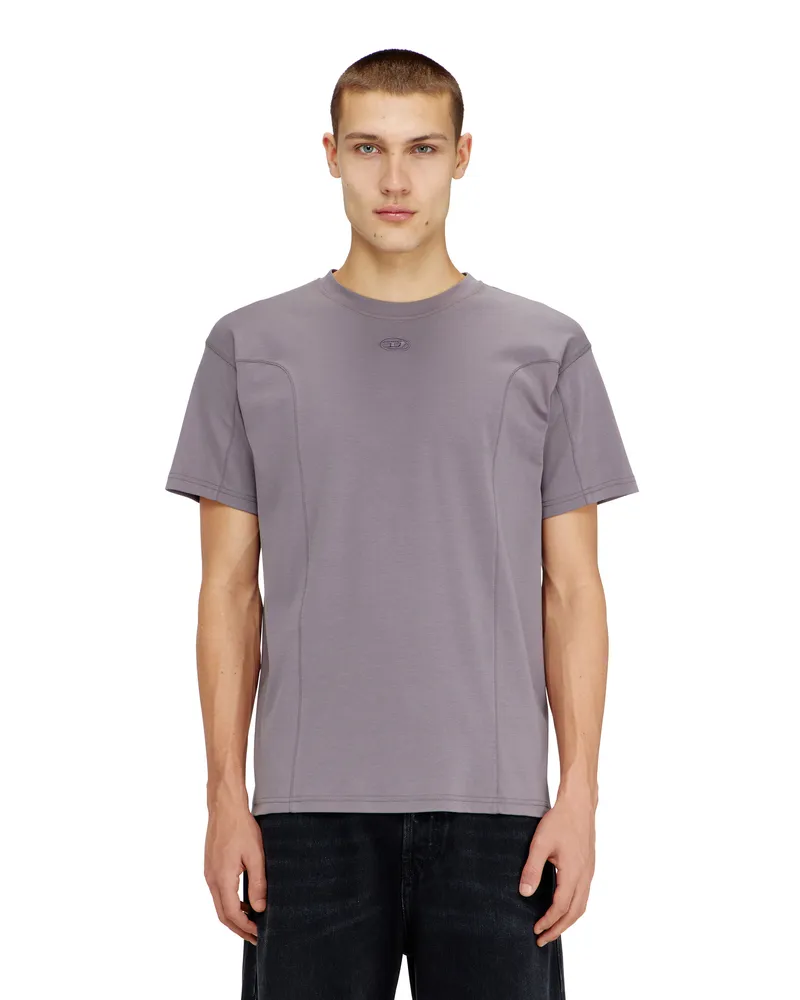 Diesel T‑Shirt mit einfarbigen Einsätzen - T-Shirts - Herren - Violett Violett