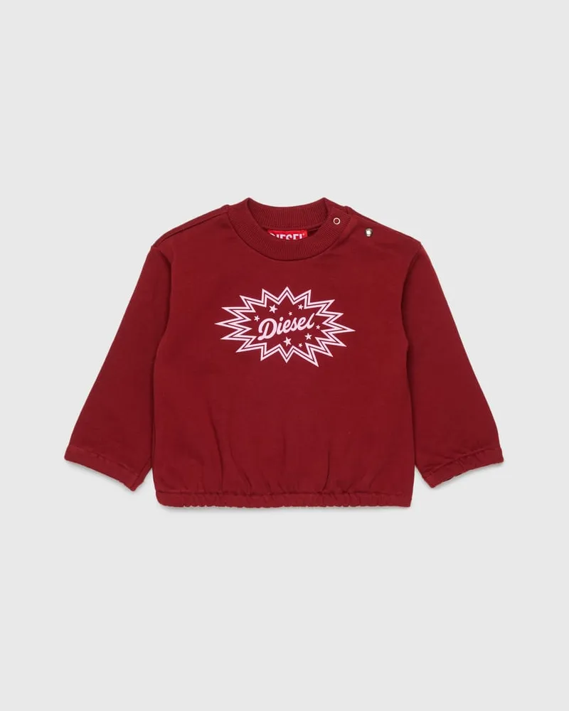 Diesel Baumwoll-Sweatshirt mit starburst Logo-Print - Sweatshirts - Damen - Rot Rot