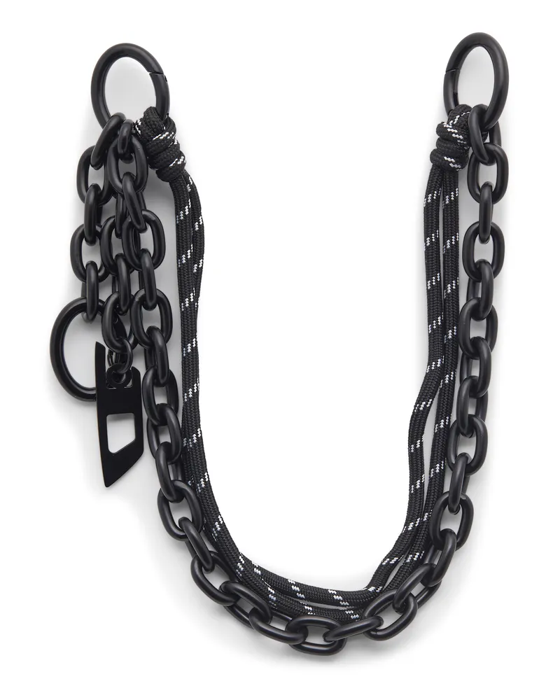 Diesel Charme an Kette und Seil - Charms und Schlüsselanhänger - Unisex - Schwarz Schwarz