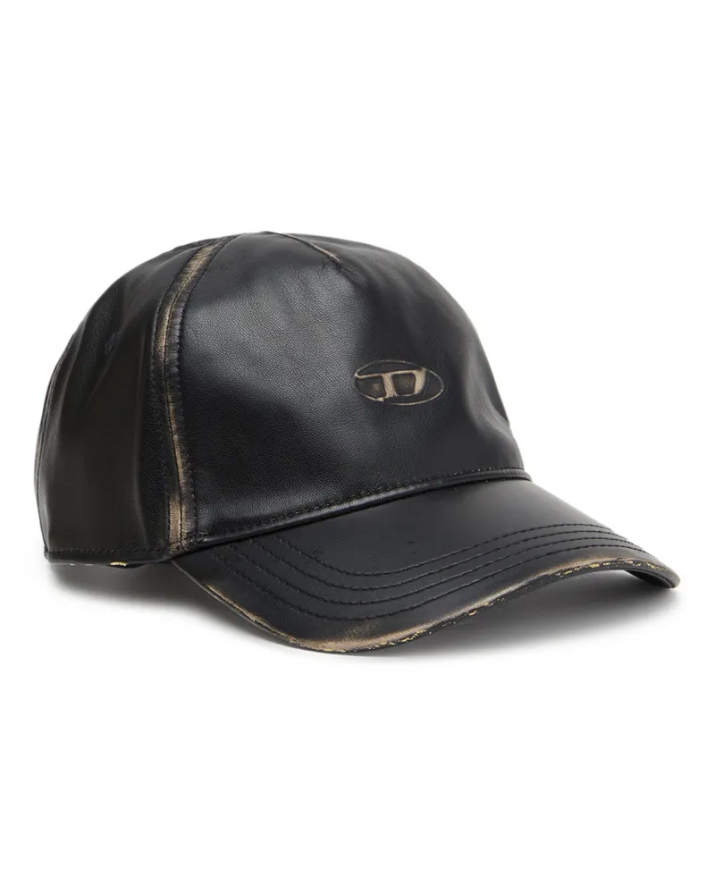 Diesel Basecap aus Kunstleder - Hüte - Herren - Schwarz Schwarz