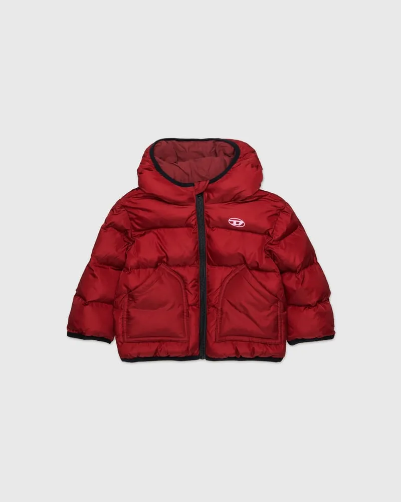 Diesel Steppjacke mit Oval D Logo - Jacken - Unisex - Rot Rot