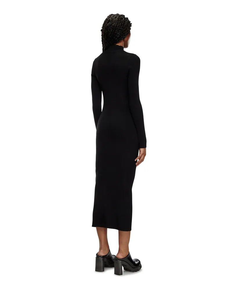 Diesel Kleid aus geripptem Strick - Kleider - Damen - Schwarz Schwarz
