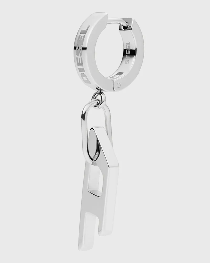 Diesel Edelstahlkreole - Ohrringe - Unisex - Silber Silber