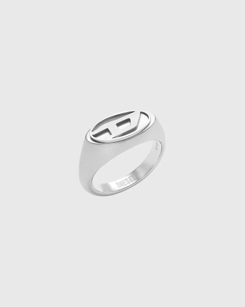 Diesel Siegelring aus Edelstahl - Ringe - Unisex - Silber Silber