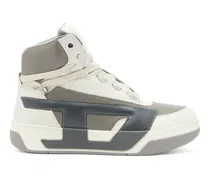 S-D-Ollie - High-Top-Sneaker aus Leder mit D-Logo - Sneakers - Herren - Weiss