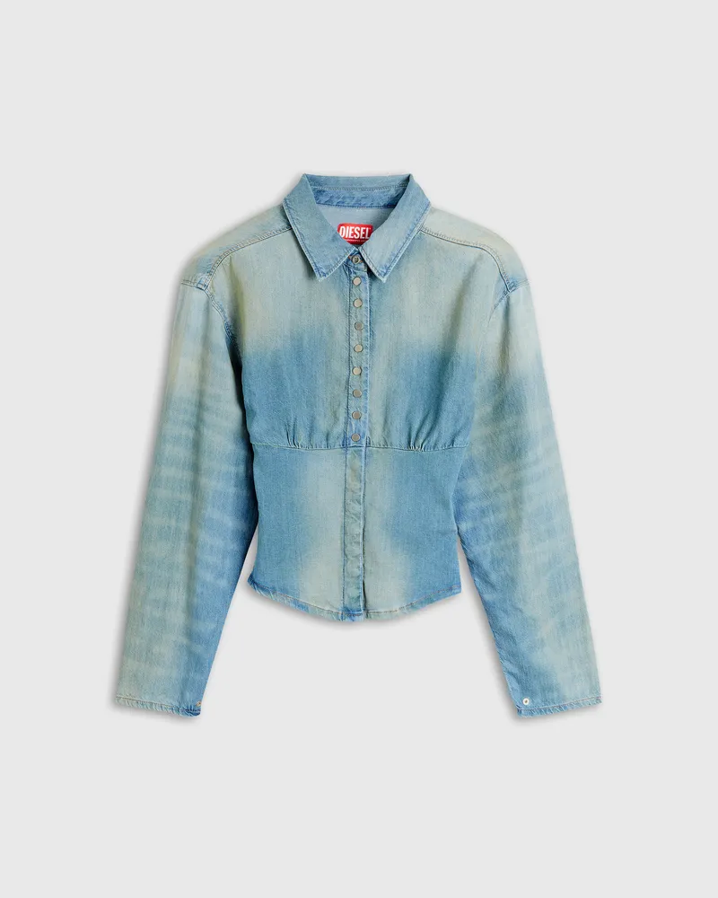 Diesel Denimhemd mit abgesetztem Design - Denimhemden - Damen - Blau Blau