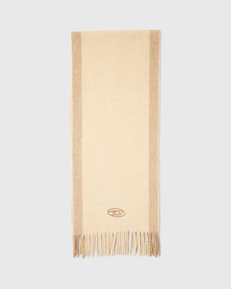 Diesel Schal aus Wollmischung mit kontrastierenden Streifen - Schals - Herren - Beige Beige