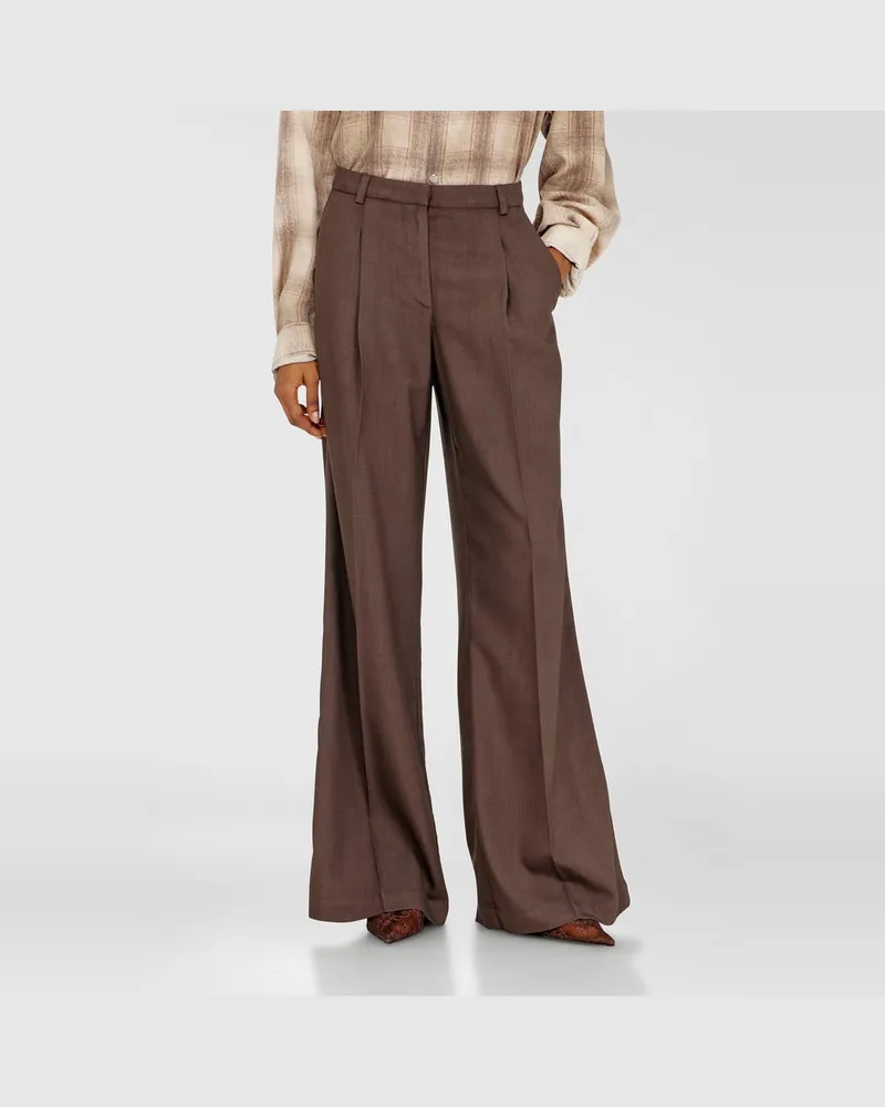 Diesel Weit geschnittene Hose aus stretch wool - Hosen - Damen - Braun Braun