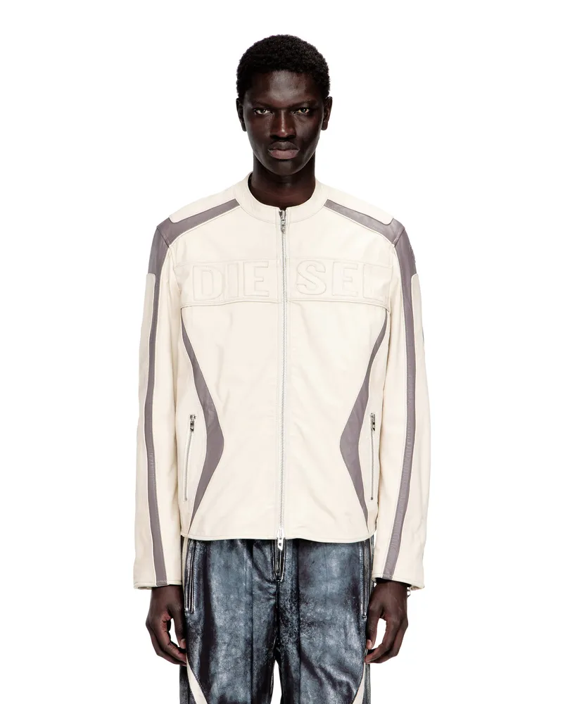 Diesel Colourblock-Leder-Bikerjacke - Lederjacken - Herren - Bunt Bunt