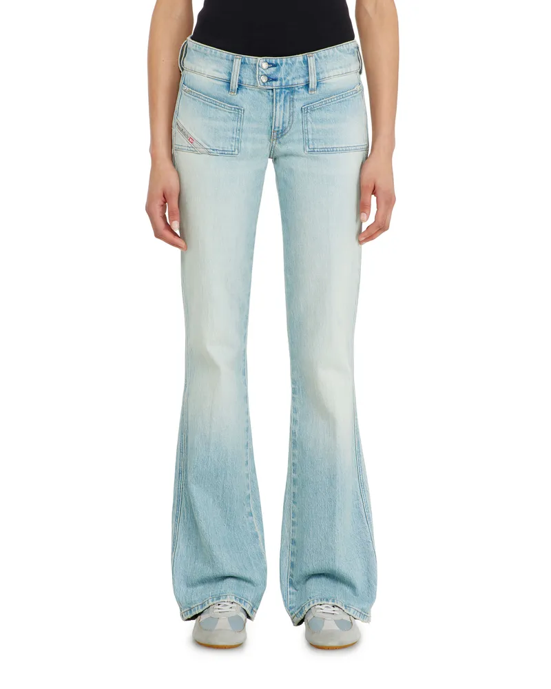 Diesel Bootcut Jeans Low Waist D-Hush - Jeans - Damen - Blau Blau