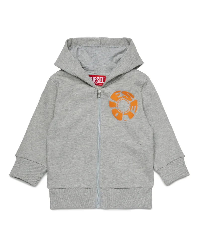 Diesel Kapuzenpullover aus Baumwolle mit durchgehendem Reißverschluss - Sweatshirts - Herren - Grau Grau