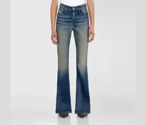 Bootcut Jeans High Waist 1973 D-Partt, Dunkelblau, Reißverschluss