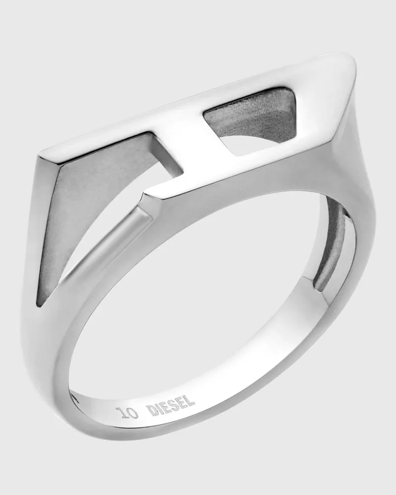 Diesel Siegelring aus Edelstahl - Ringe - Unisex - Silber Silber