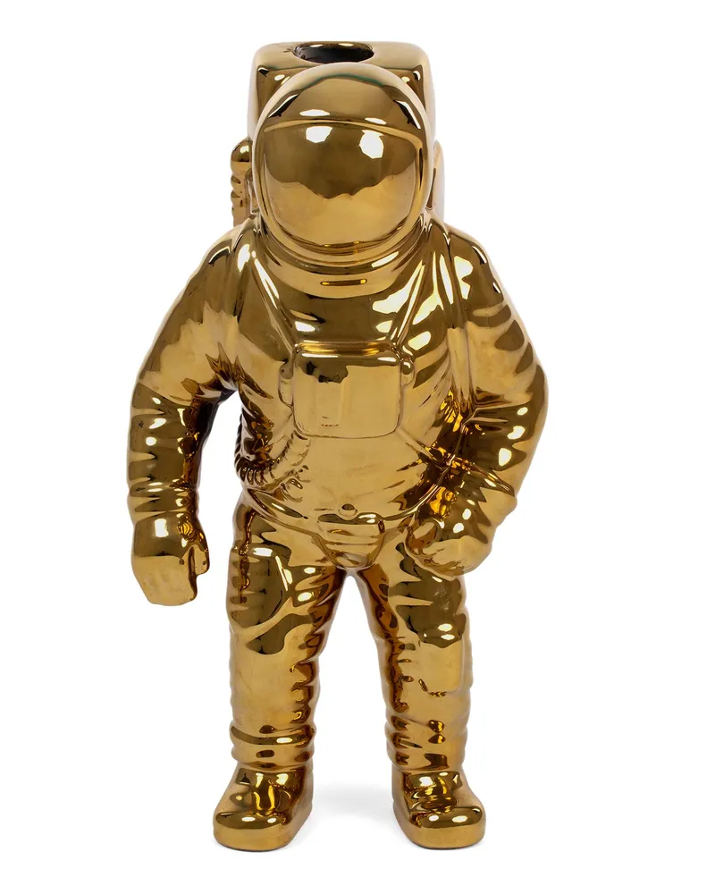 Diesel Vase aus Porzellan - „Cosmic Diner: Starman Gold" - Wohnaccessoires - Unisex - Gold Gold