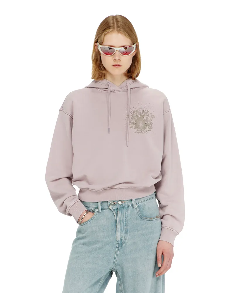 Diesel Hoodie mit Prints und Strasssteinen - Sweatshirts - Damen - Violett Violett
