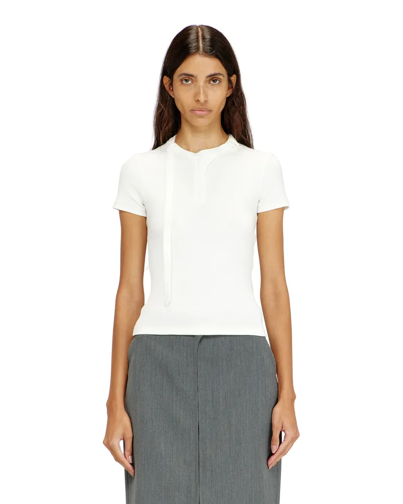 Diesel Ripp-Jersey-Top mit Biker-Nackenriemen - Oberteile - Damen - Weiss Weiss