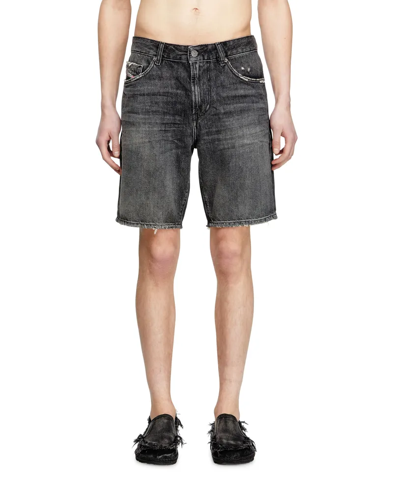 Diesel Schmal geschnittene Shorts aus Denim - Denim Kurze Hose - Herren - Schwarz Schwarz