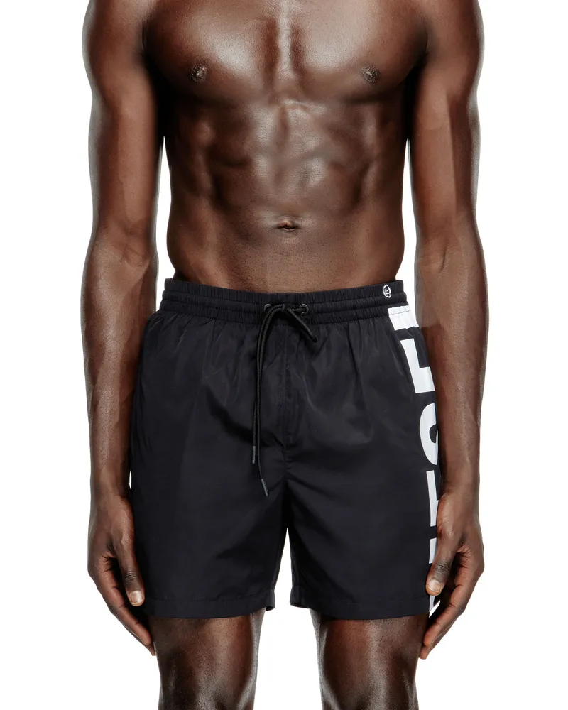 Diesel Mittellange Bade-Shorts mit Maxi-Logo - Badeshorts - Herren - Bunt Bunt