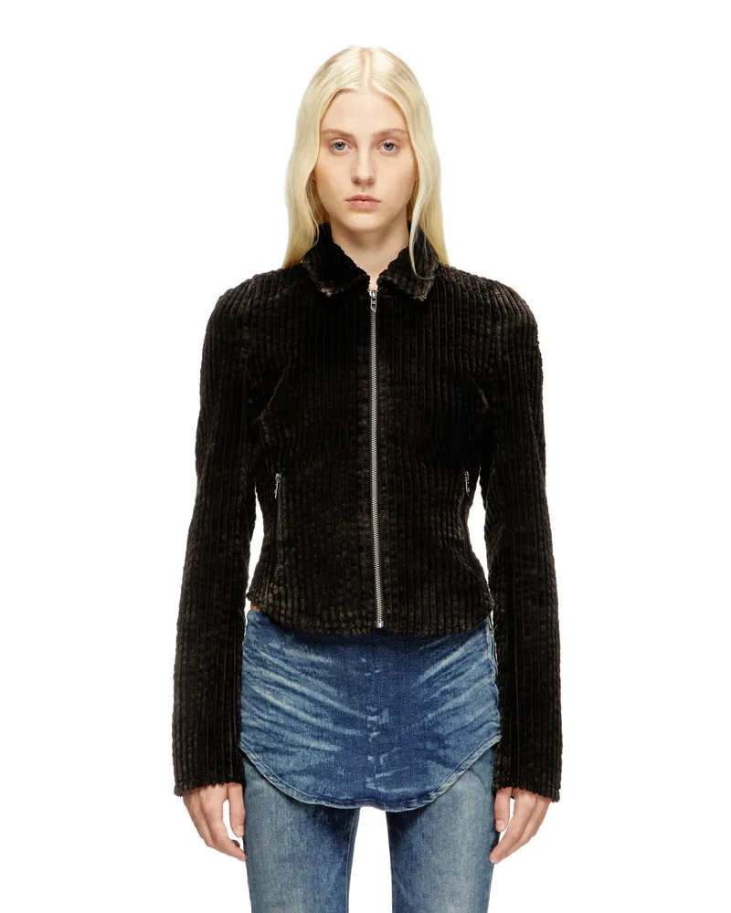 Diesel Hemdjacke aus Baumwollcord - Jacken - Damen - Braun Braun
