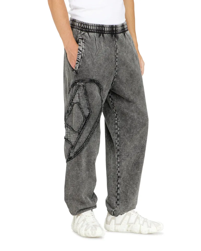 Diesel Jogginghose aus Bio-Baumwolle mit ovalem D-Patch - Hosen - Herren - Grau Grau