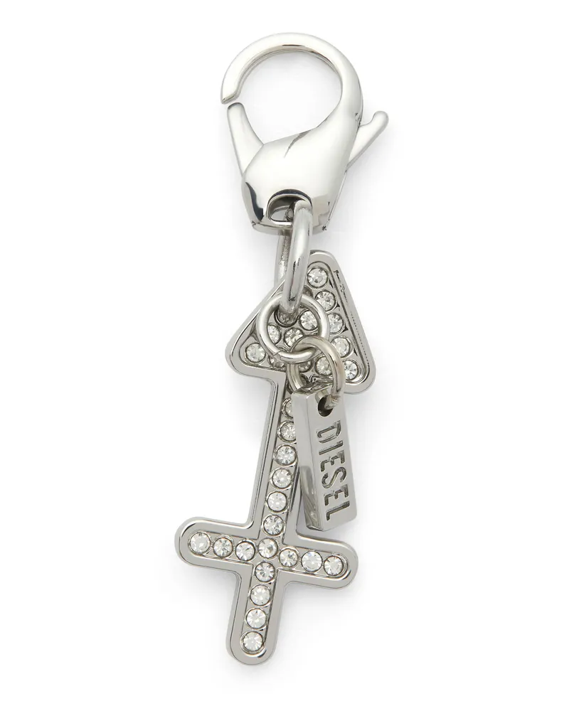 Diesel Metallanhänger Schütze mit Strasssteinen - Charms und Schlüsselanhänger - Unisex - Silber Silber