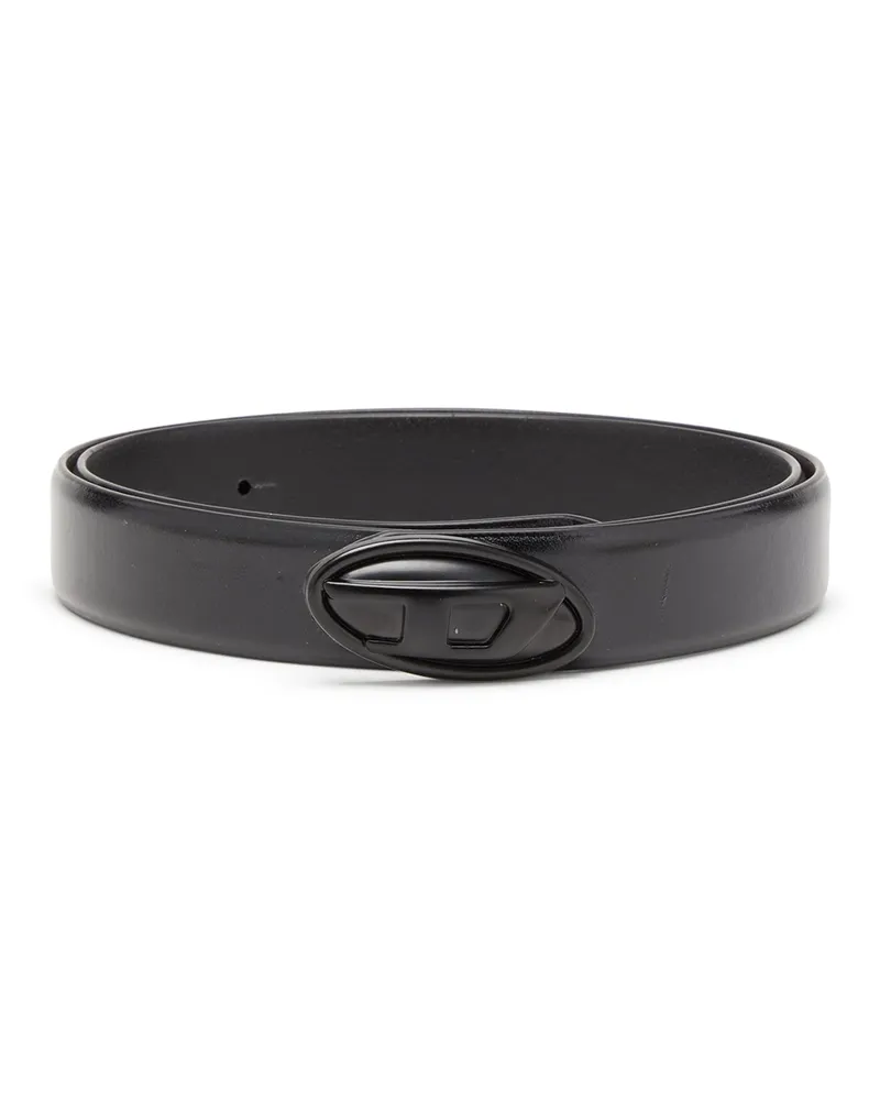 Diesel 2.4 cm Ledergürtel mit Oval D-Schnalle - Gürtel - Damen - Schwarz Schwarz