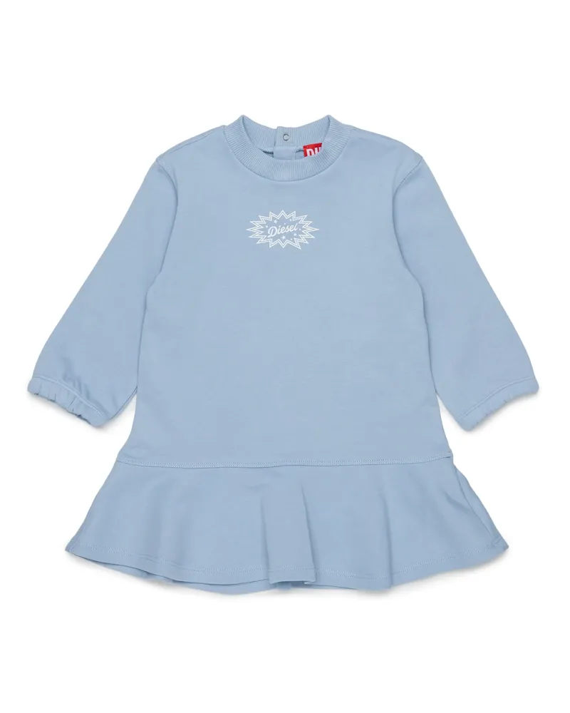 Diesel Sweatshirt-Kleid mit Rüschenabschluss - Kleider - Damen - Blau Blau