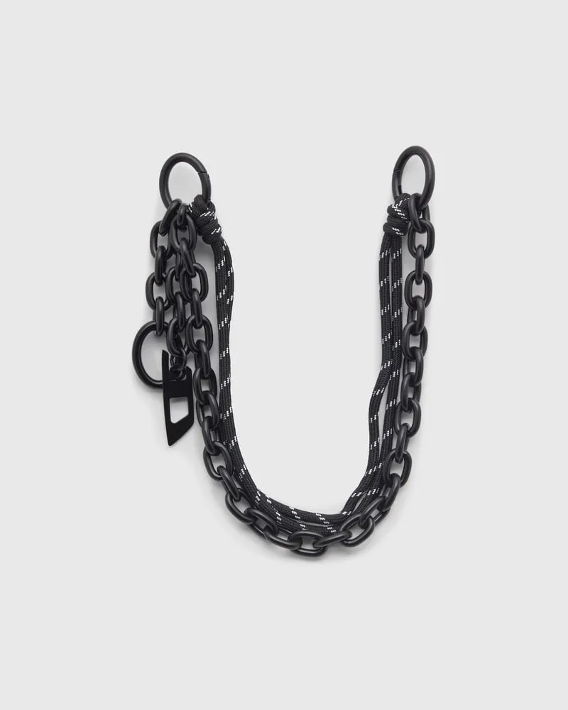 Diesel Charme an Kette und Seil - Charms und Schlüsselanhänger - Unisex - Schwarz Schwarz