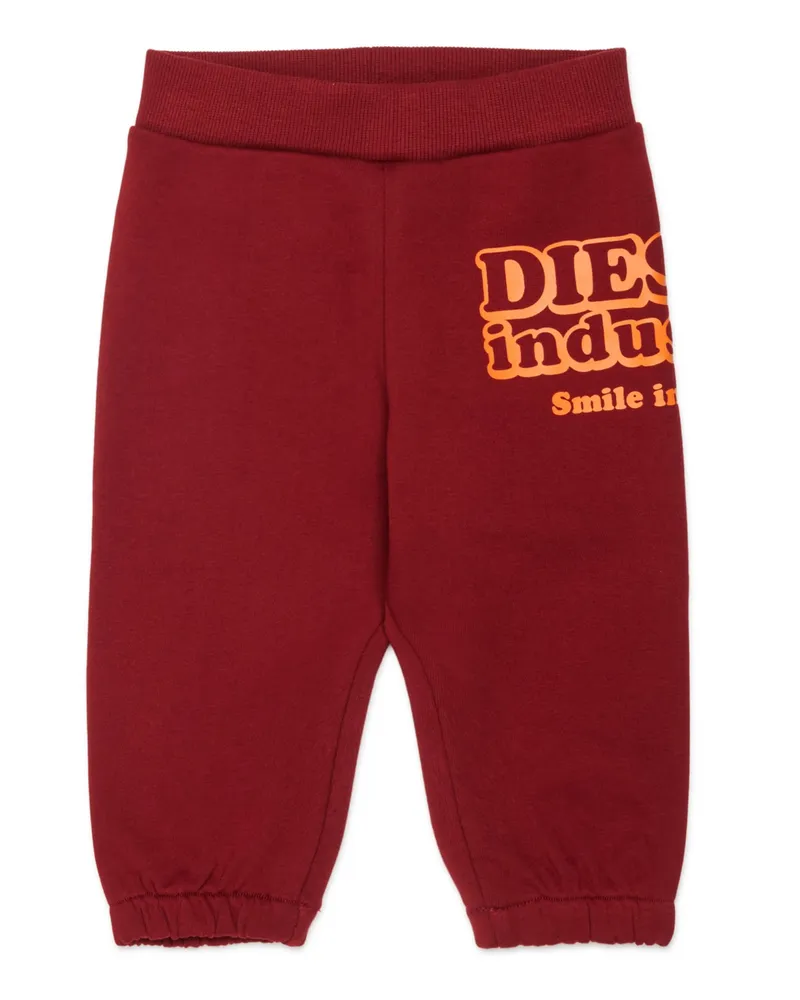 Diesel Sweatpants aus Baumwolle mit Diesel Industry Print - Hosen - Herren - Rot Rot
