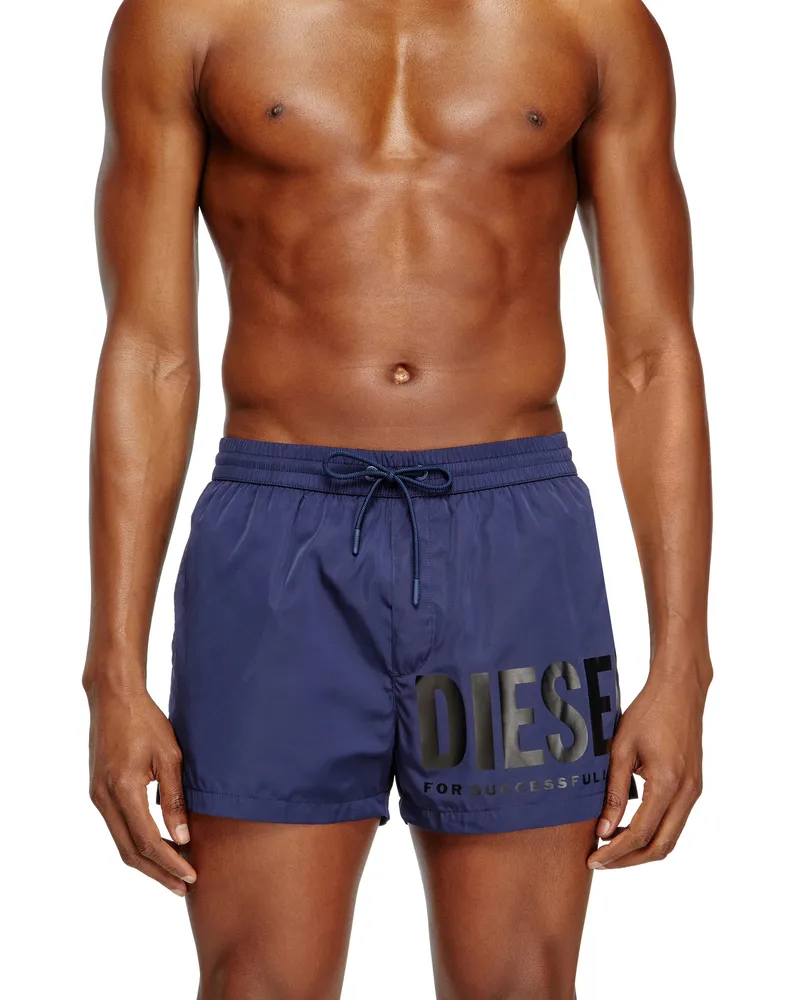 Diesel Badeshorts mit Logo-Print - Badeshorts - Herren - Blau Blau