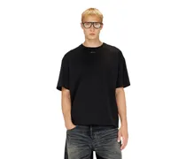 Locker geschnittenes Baumwoll-T-Shirt mit Oval D Stickerei - T-Shirts - Herren - Schwarz