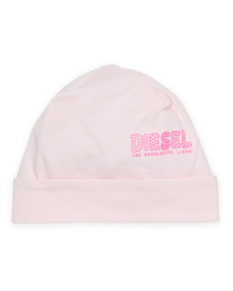 Diesel Neugeborenen-Mütze mit Doodle-Logo-Print - Weitere Accessoires - Unisex - Rosa Rosa