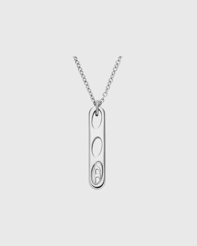 Diesel Halskette mit Anhänger aus Edelstahl - Halsketten - Unisex - Silber Silber