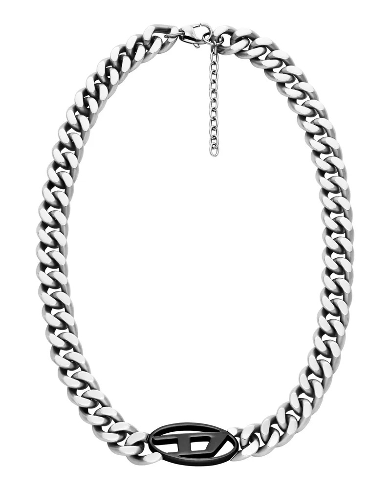Diesel Halskette aus zweifarbigem Edelstahl - Halsketten - Unisex - Silber Silber